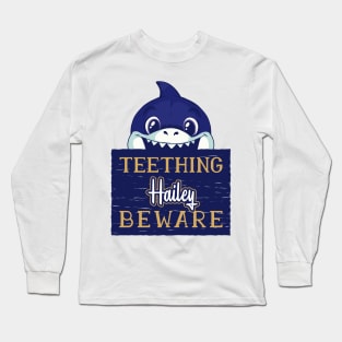 Hailey - Funny Kids Shark - Personalized Gift Idea - Bambini Long Sleeve T-Shirt